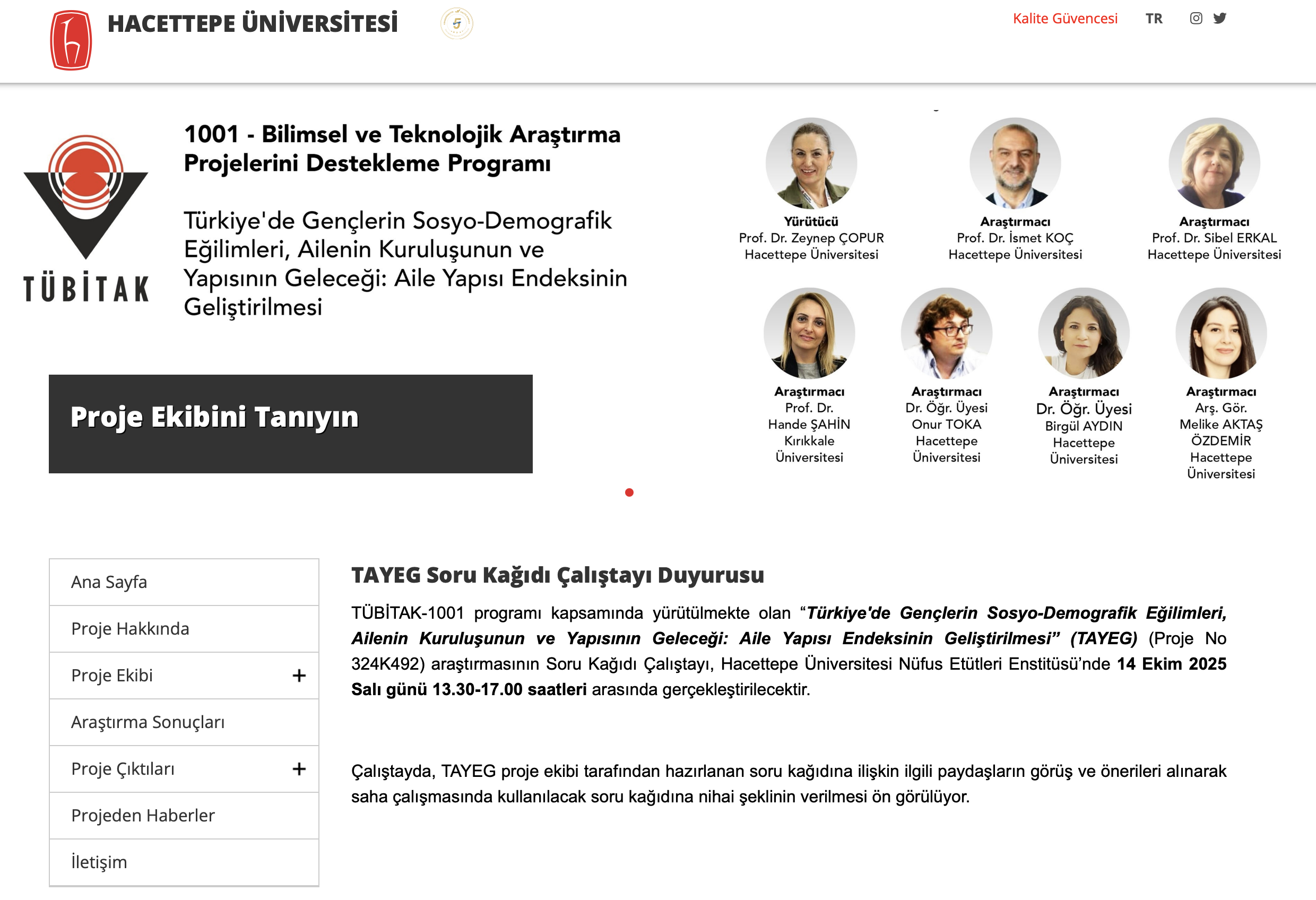 Türkiye’de Gençlerin Sosyo-Demografik Eğilimleri, Ailenin Kuruluşunun ve Yapısının Geleceği: Aile Yapısı Endeksinin Geliştirilmesi Projesi Başlıyor.
